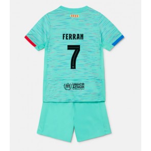 Maillot de foot Barcelona Ferran Torres #7 Troisième enfant 2023-24 Manches Courte (+ pantalon court)